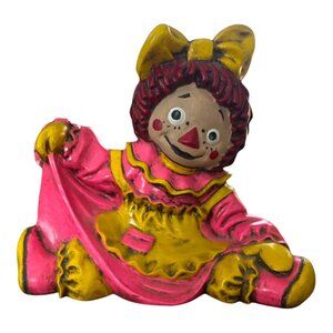 Vintage 1974 Raggedy Ann Figurine – Byron Mold Collectible Décor